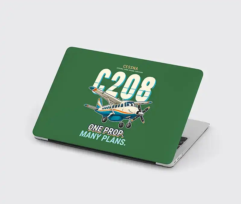 Cessna 208B Grand Caravan - Cartoon - MacBook Case - Green