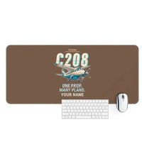 Thumbnail for Cessna 208B Grand Caravan - Cartoon + Name - Desk Mat - Brown