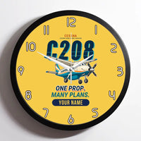 Thumbnail for Cessna 208B Grand Caravan - Cartoon + Name - Framed - Yellow