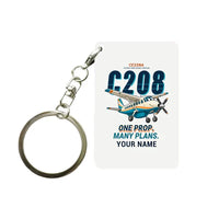 Thumbnail for Cessna 208B Grand Caravan - Cartoon + Name - Key Chain - White