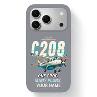Thumbnail for Cessna 208B Grand Caravan - Cartoon + Name - MagSafe iPhone 17 Pro - Gray