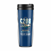 Thumbnail for Cessna 208B Grand Caravan - Cartoon + Name - Plastic (No Holder) - Blue