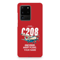 Thumbnail for Cessna 208B Grand Caravan - Cartoon + Name - Samsung Case - Red