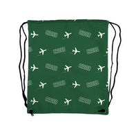 Thumbnail for Cessna 208B Grand Caravan - Drawstring Bag - 3D Pattern - Green