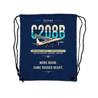 Thumbnail for Cessna 208B Grand Caravan - Drawstring Bag - Original - Dark Blue