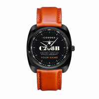 Thumbnail for Cessna 208B Grand Caravan - Heritage + Name - Luxury Cushion - Black and Light Brown Strap
