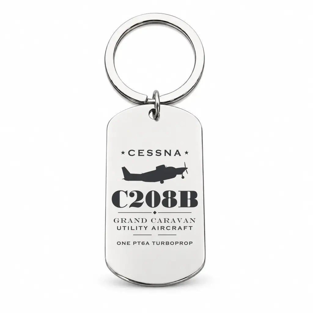 Cessna 208B Grand Caravan - Key Chain - Heritage - Silver