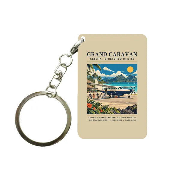 Cessna 208B Grand Caravan - Poster - Key Chain - Beige