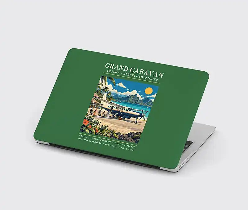 Cessna 208B Grand Caravan - Poster - MacBook Case - Green