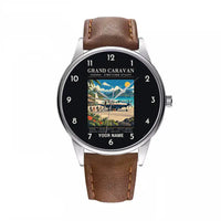 Thumbnail for Cessna 208B Grand Caravan - Poster + Name - Leather Strap - Brown Leather Strap