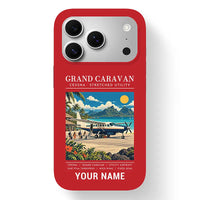 Thumbnail for Cessna 208B Grand Caravan - Poster + Name - MagSafe iPhone 17 Pro - Red