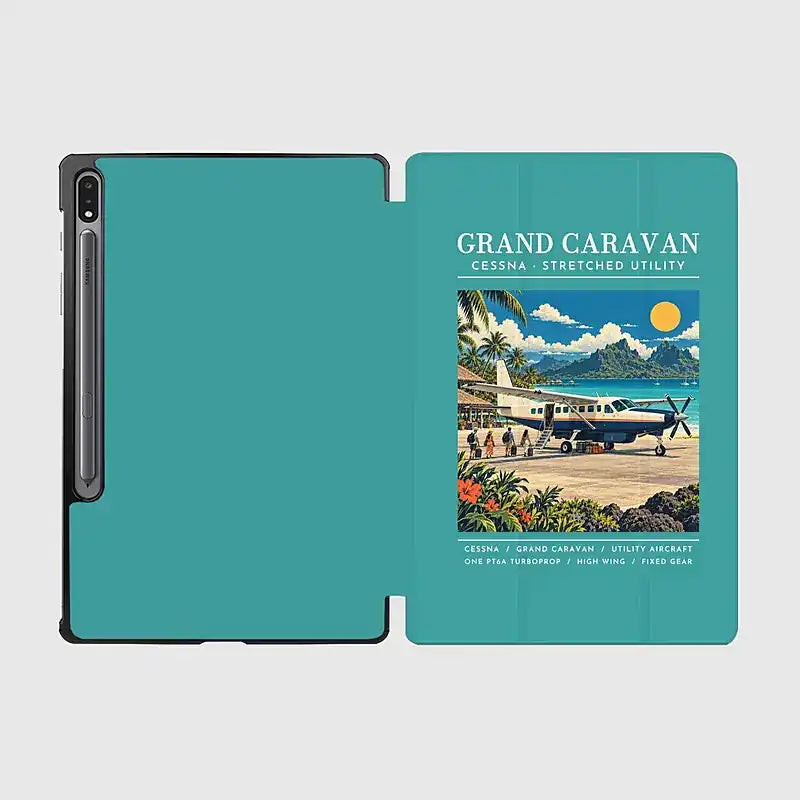 Cessna 208B Grand Caravan - Poster - Samsung Tablet - Turquoise