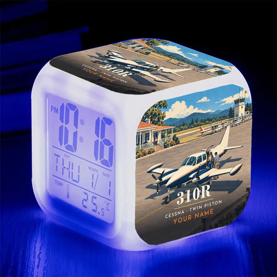 Cessna 310R - 3D + Name - Alarm Clock