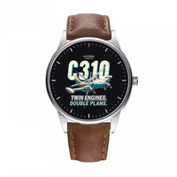 Thumbnail for Cessna 310R - Cartoon - Leather Strap - Brown Leather Strap