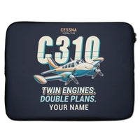 Thumbnail for Cessna 310R - Cartoon + Name - Laptop Sleeve