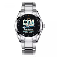 Thumbnail for Cessna 310R - Cartoon + Name - Stainless Steel Band - For Men