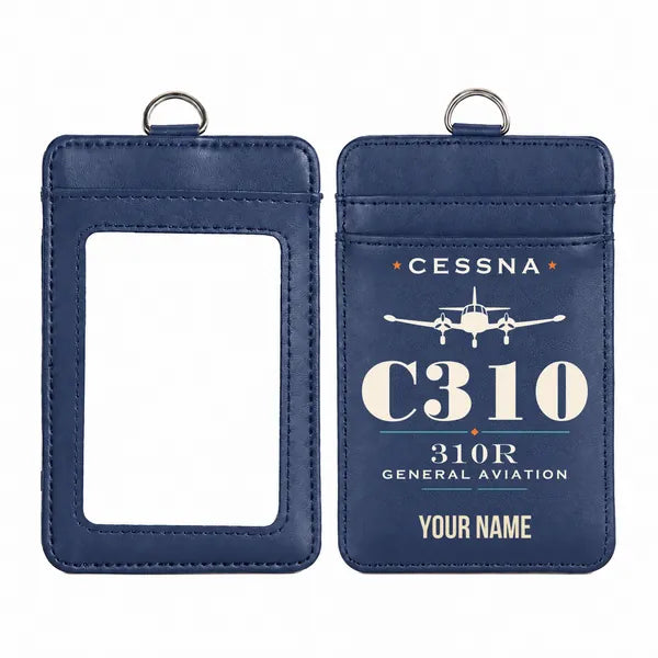 Cessna 310R - Heritage - ID Card Holder - Navy Blue + Name