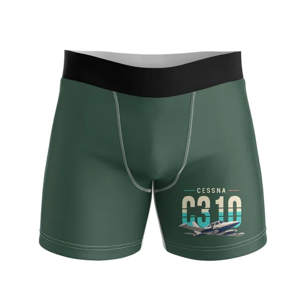 Cessna 310R - Men Boxers - Original - Dark Green
