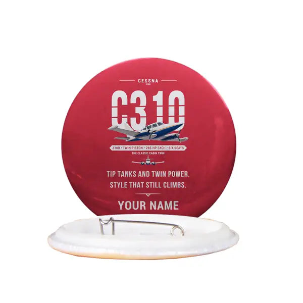 Cessna 310R - Original + Name - Pin - Red