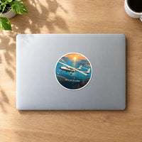 Thumbnail for Cessna 337G Skymaster - 3D - Circle Sticker - MacBook