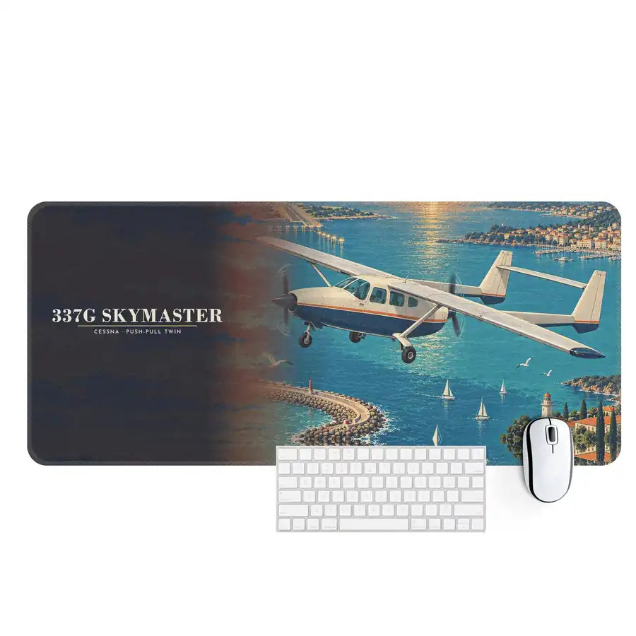 Cessna 337G Skymaster - 3D - Desk Mat - Full Print