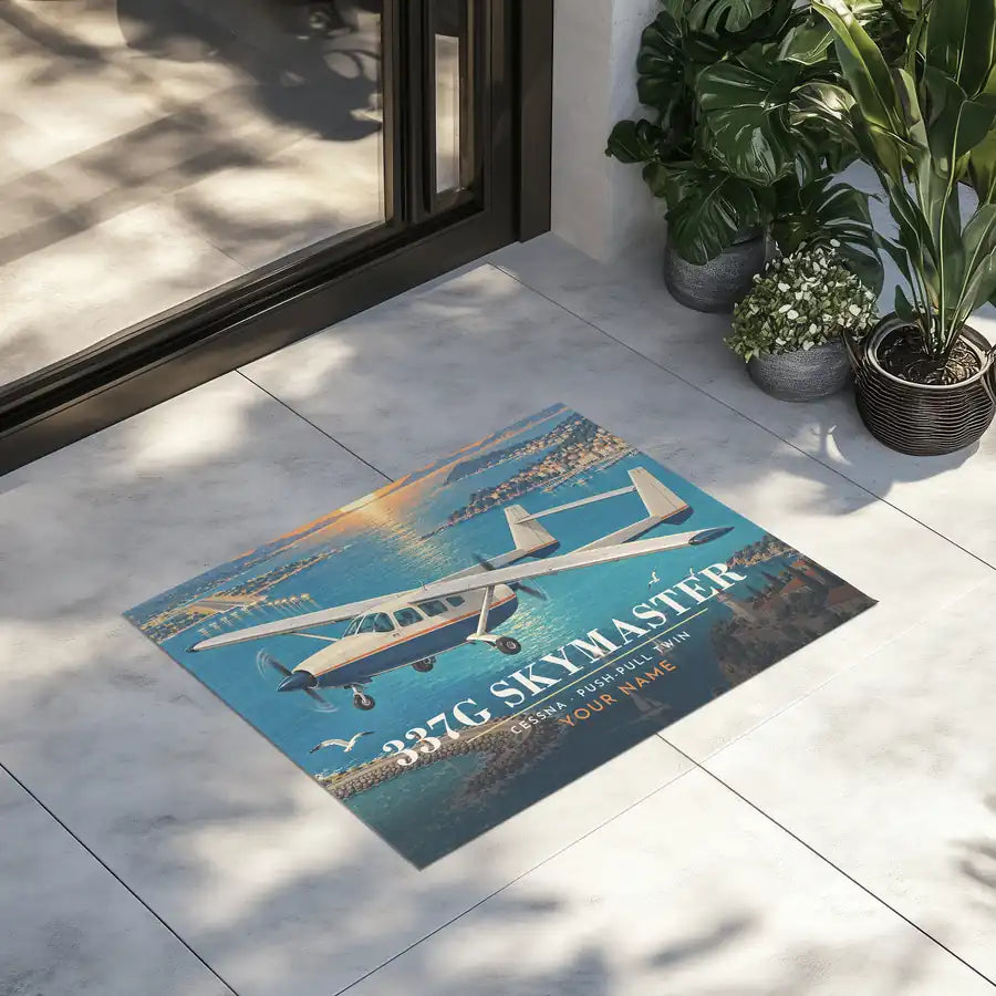 Cessna 337G Skymaster - 3D + Name - Door Mat