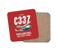 Thumbnail for Cessna 337G Skymaster - Cartoon - Coaster - Red