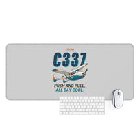 Thumbnail for Cessna 337G Skymaster - Cartoon - Desk Mat - Light Gray