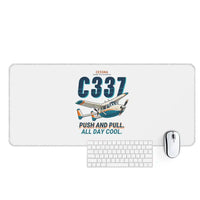 Thumbnail for Cessna 337G Skymaster - Cartoon - Desk Mat - White