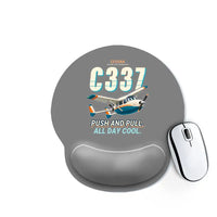 Thumbnail for Cessna 337G Skymaster - Cartoon - Ergonomic Mouse Pad - Gray
