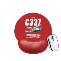 Thumbnail for Cessna 337G Skymaster - Cartoon - Ergonomic Mouse Pad - Red