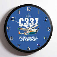 Thumbnail for Cessna 337G Skymaster - Cartoon - Framed - Blue
