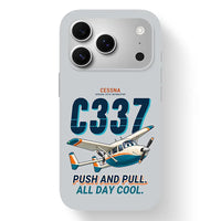 Thumbnail for Cessna 337G Skymaster - Cartoon - MagSafe iPhone 17 Pro - Light Gray