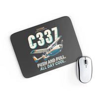 Thumbnail for Cessna 337G Skymaster - Cartoon - Mouse Pad - Black