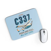 Thumbnail for Cessna 337G Skymaster - Cartoon - Mouse Pad - Light Blue