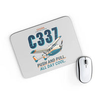 Thumbnail for Cessna 337G Skymaster - Cartoon - Mouse Pad - Light Gray