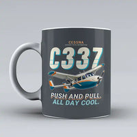 Thumbnail for Cessna 337G Skymaster - Cartoon - Mug - Gray