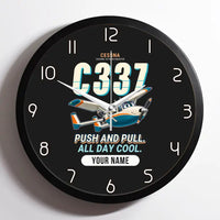 Thumbnail for Cessna 337G Skymaster - Cartoon + Name - Framed - Black