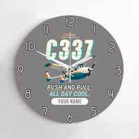 Thumbnail for Cessna 337G Skymaster - Cartoon + Name - No Frame - Gray