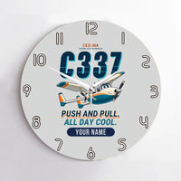 Thumbnail for Cessna 337G Skymaster - Cartoon + Name - No Frame - Light Gray