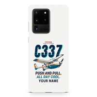 Thumbnail for Cessna 337G Skymaster - Cartoon + Name - Samsung Case - White