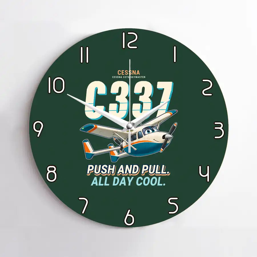 Cessna 337G Skymaster - Cartoon - No Frame - Dark Green