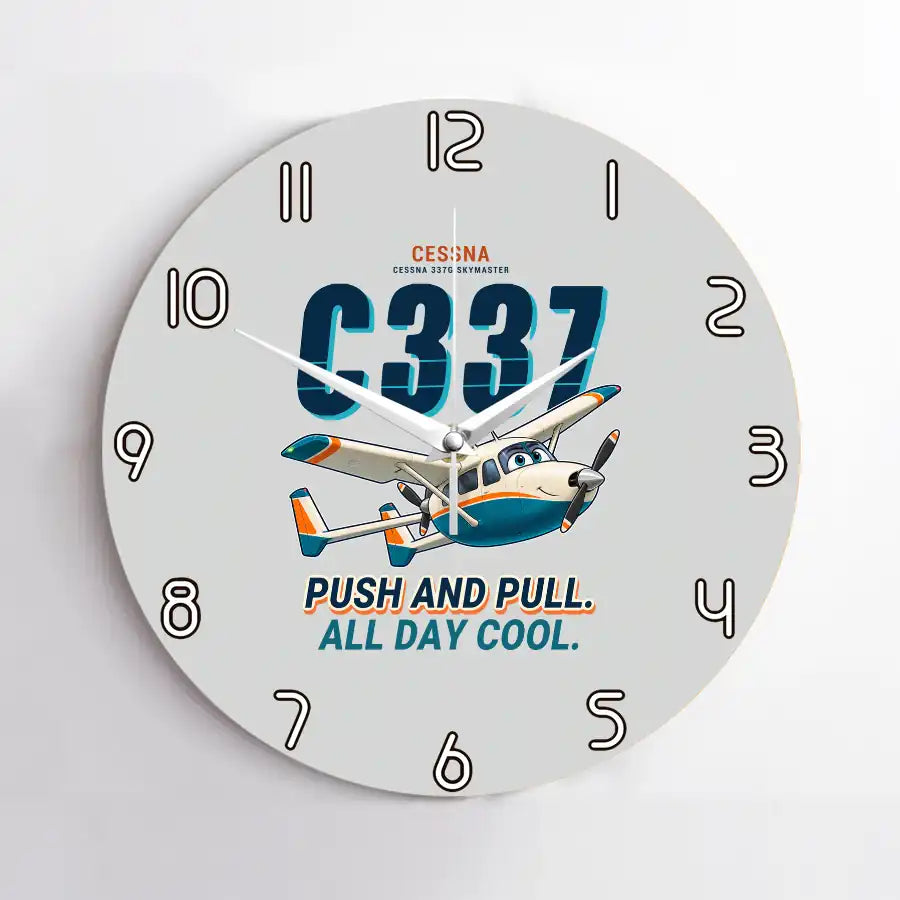 Cessna 337G Skymaster - Cartoon - No Frame - Light Gray