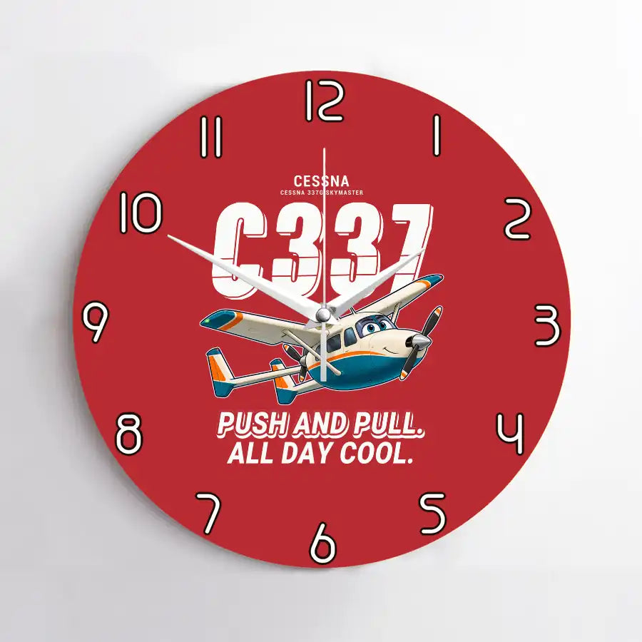 Cessna 337G Skymaster - Cartoon - No Frame - Red