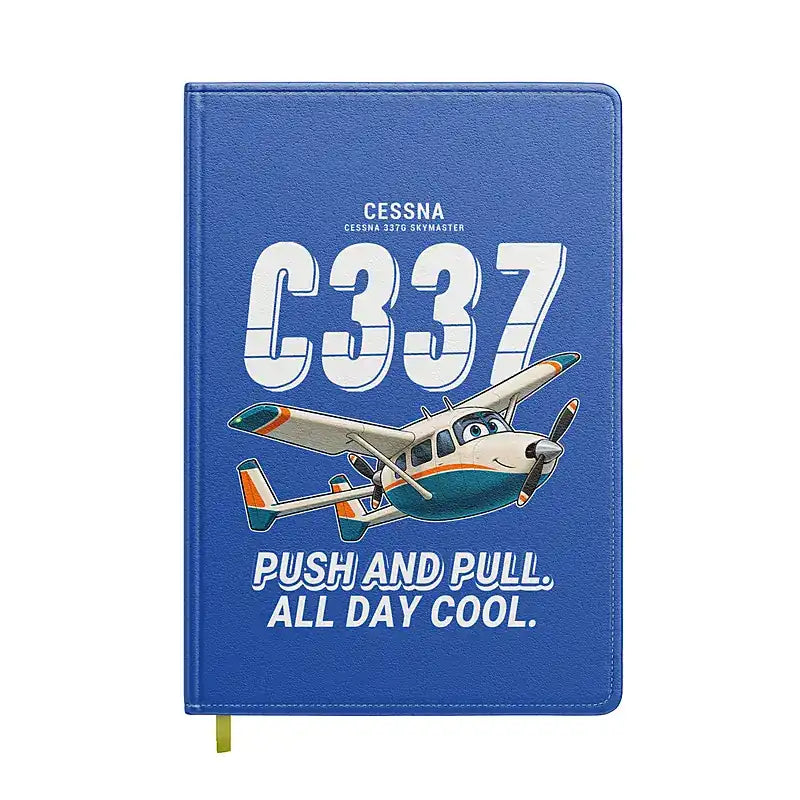 Cessna 337G Skymaster - Cartoon - Notebook - Blue