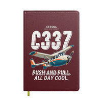 Thumbnail for Cessna 337G Skymaster - Cartoon - Notebook - Dark Red