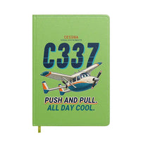 Thumbnail for Cessna 337G Skymaster - Cartoon - Notebook - Light Green