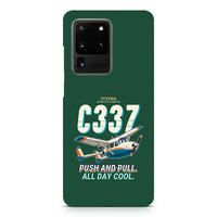 Thumbnail for Cessna 337G Skymaster - Cartoon - Samsung Case - Dark Green