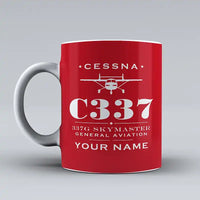 Thumbnail for Cessna 337G Skymaster - Heritage + Name - Mug - Red