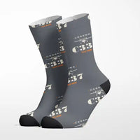 Thumbnail for Cessna 337G Skymaster - Heritage + Name - Socks - Grey